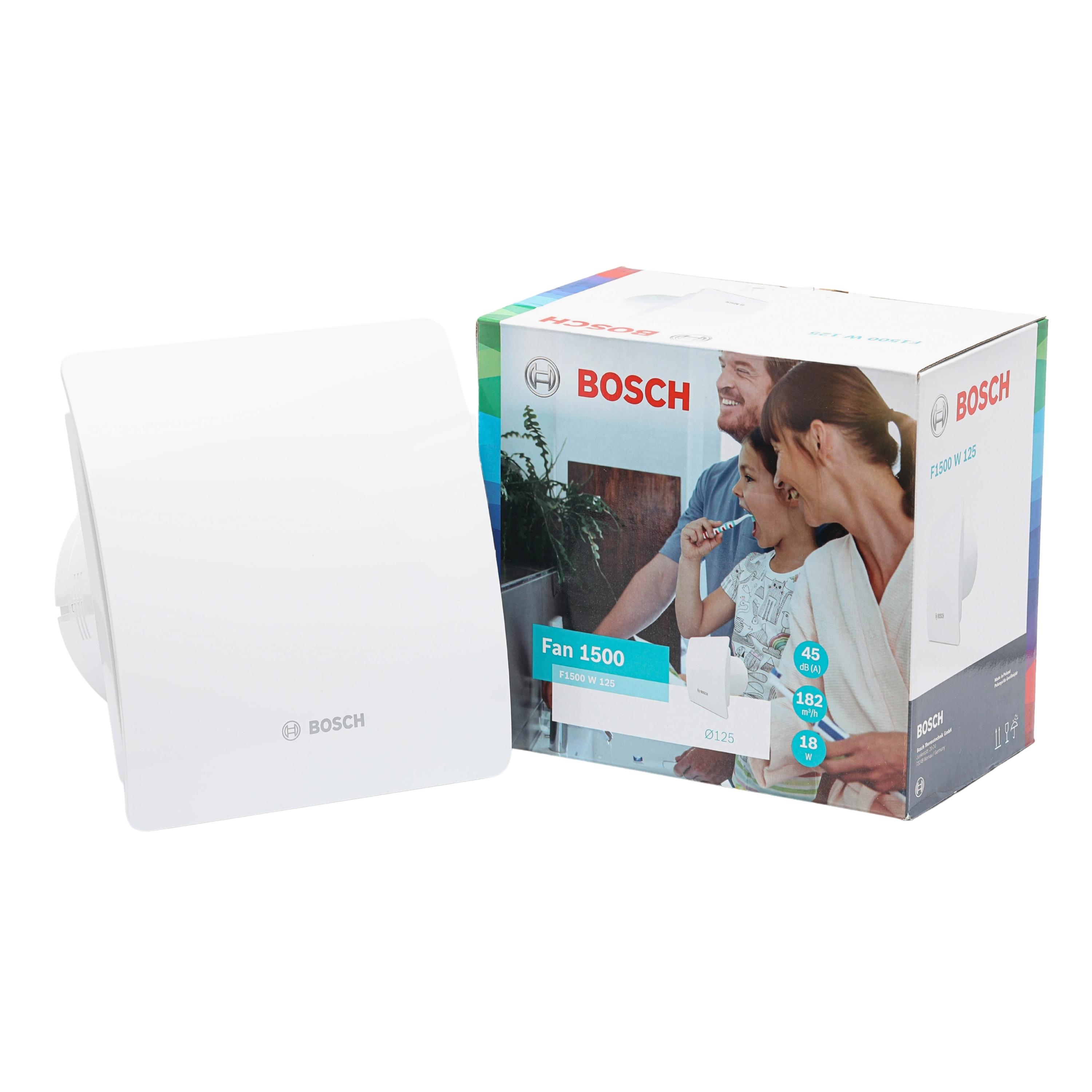 BOSCH F1500 DH W125 Nem Sensörlü ve Zaman Ayarlı Banyo Fanı Aspiratörü 185 m3h